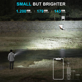 WUBEN C3 beam throw shows long-range illumination.