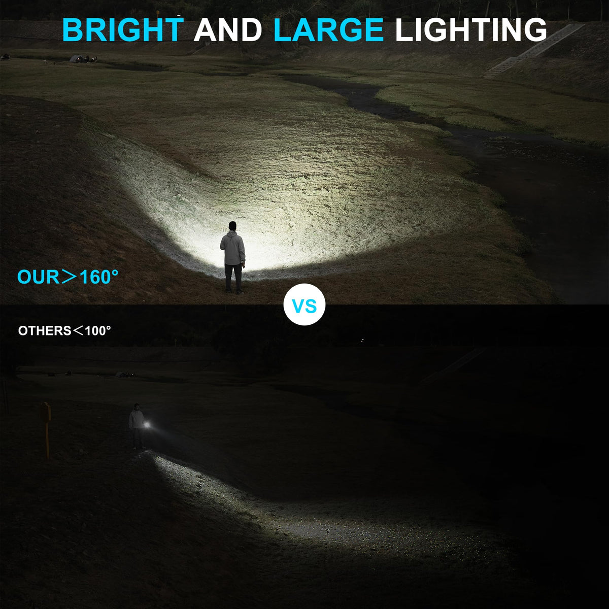 WUBEN C3 flashlight side view with pocket clip for carry