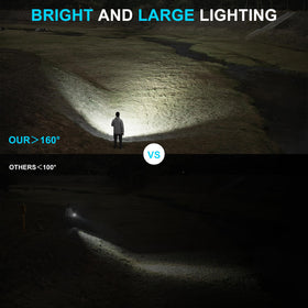 WUBEN C3 flashlight side view with pocket clip for carry