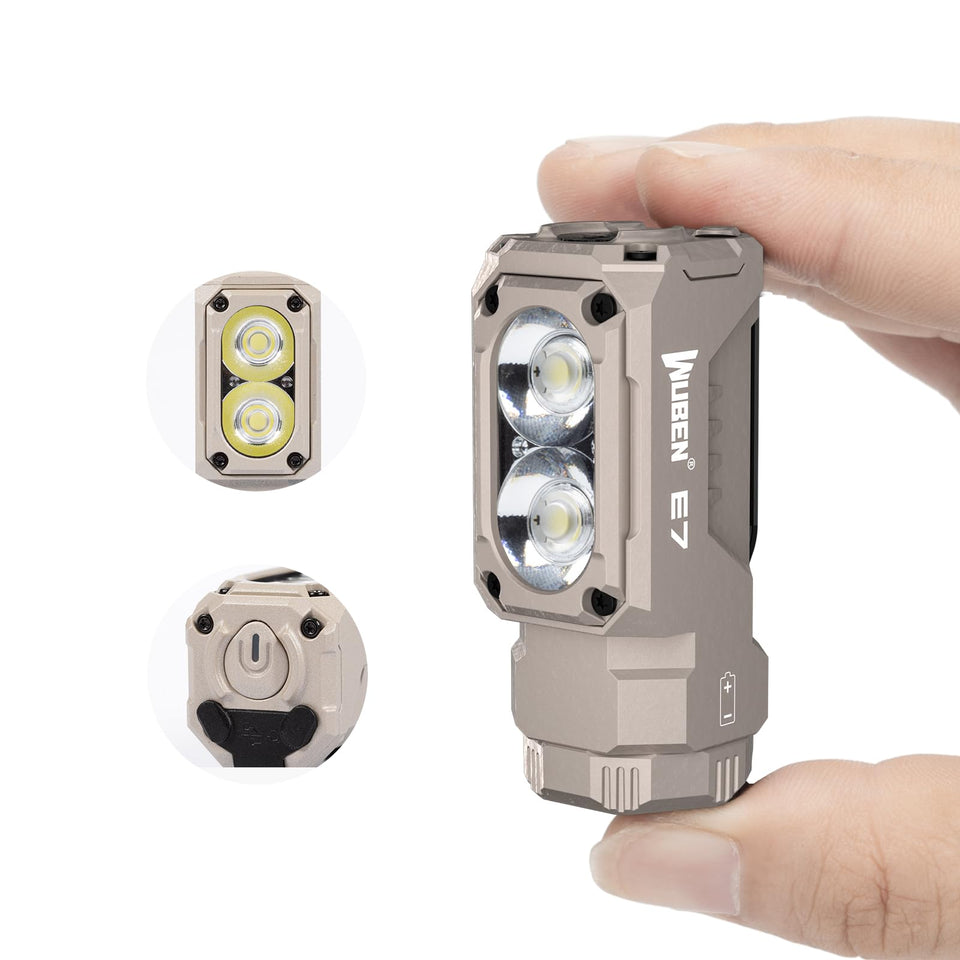 WUBEN E7 front illumination up to 1800 lumens for outdoor tasks