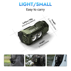 WUBEN E7 hugging clip back for secure attachment to gear