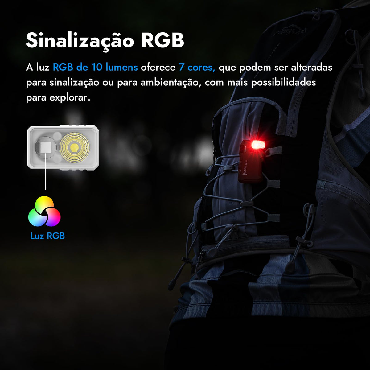 WUBEN G5 IP65 waterproof flashlight enduring rain and dust outdoors.