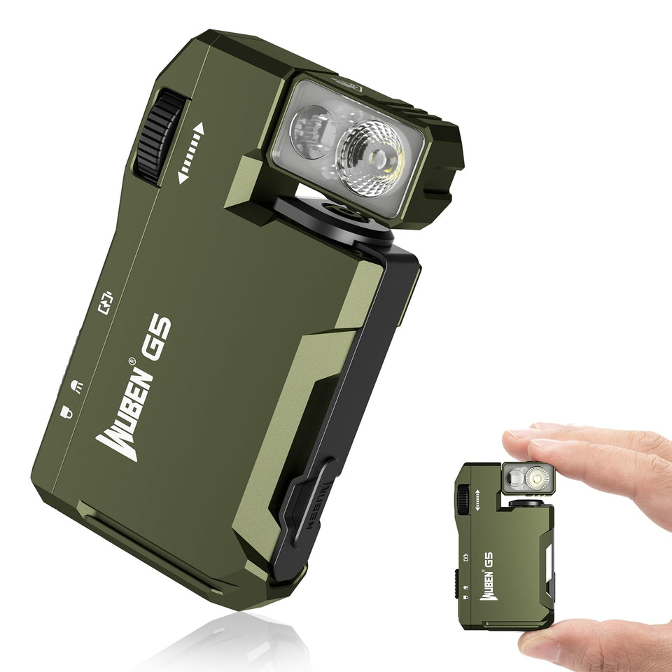 WUBEN G5 compact flashlight for everyday carry and quick access.