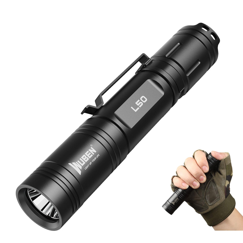 WUBEN L50 compact flashlight ready for everyday carry and quick tasks