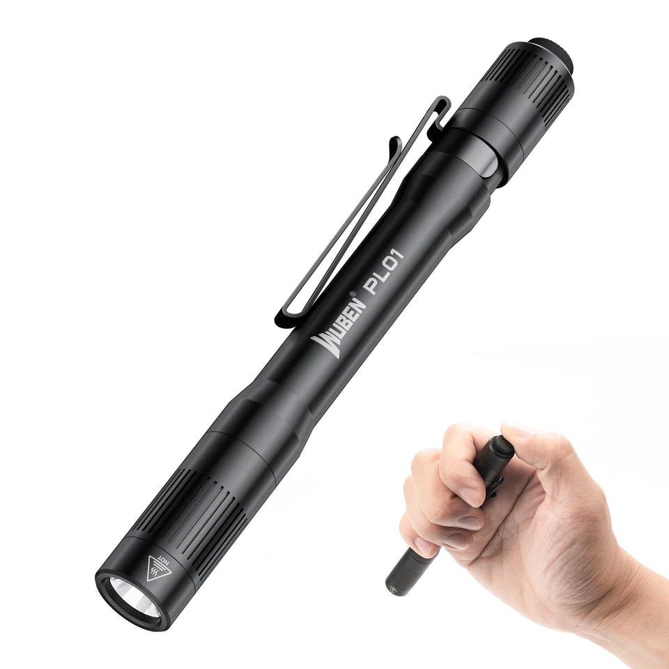 WUBEN PL01 pen light front view, compact carry for everyday tasks.