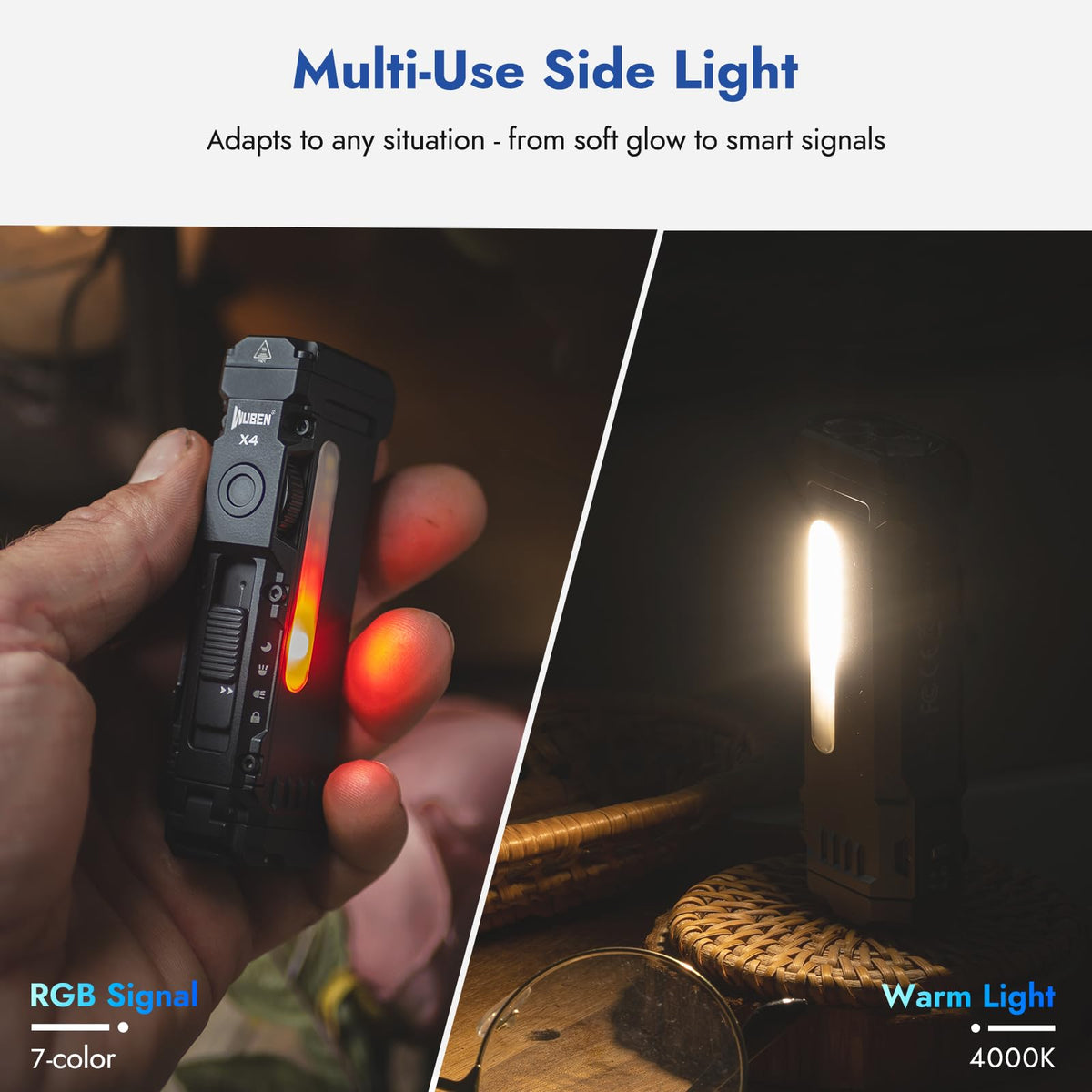 WUBEN X4 tactical tail switch for quick mode access