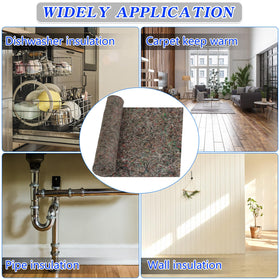 WUBOECE easy-cut insulation blanket being trimmed to size.