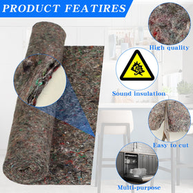 WUBOECE pipe insulation blanket wrapped around pipe to reduce noise.