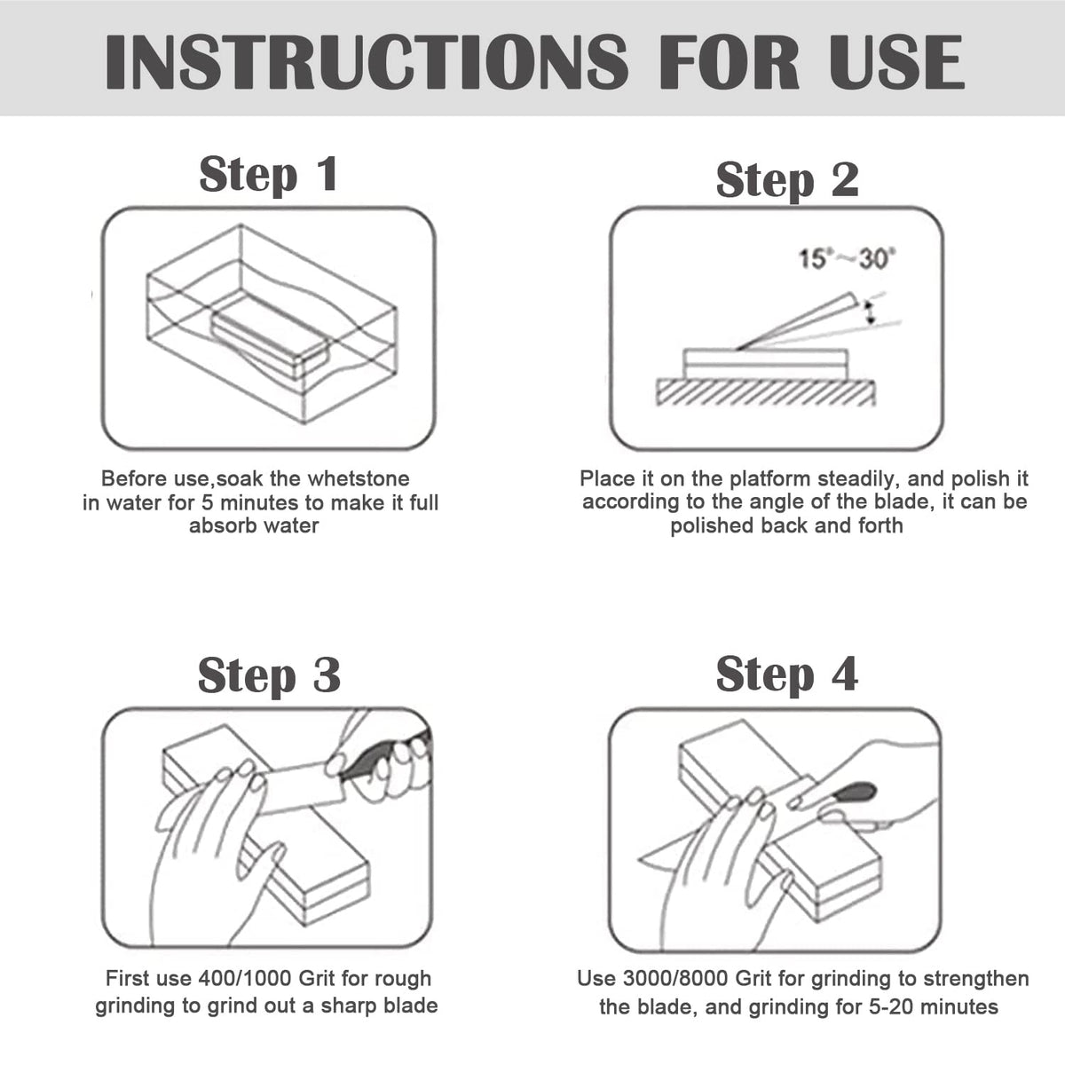 Wucgea cut-resistant gloves protect hands while sharpening.