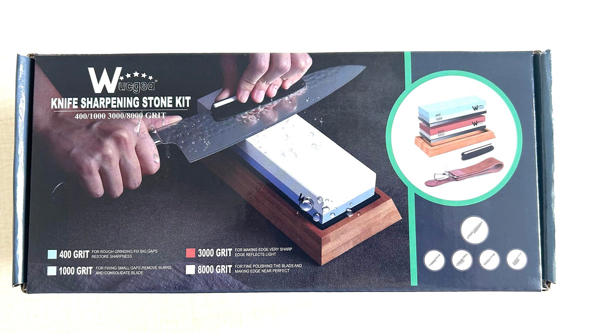 Water-based sharpening setup suitable for safe at-home use
