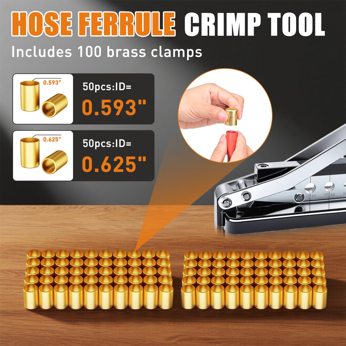 Wudey crimper kit dies for 3/8 inch hoses, secure ends