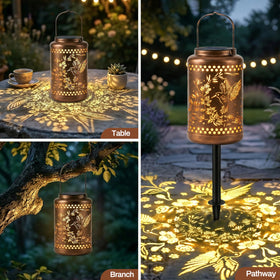WUEAOA garden decor lantern creates inviting yard ambiance