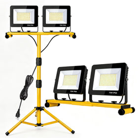 Wufoty LED work light on stand provides stable, bright task lighting