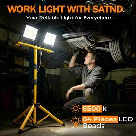 Wufoty two-head LED light for versatile multi-angle illumination