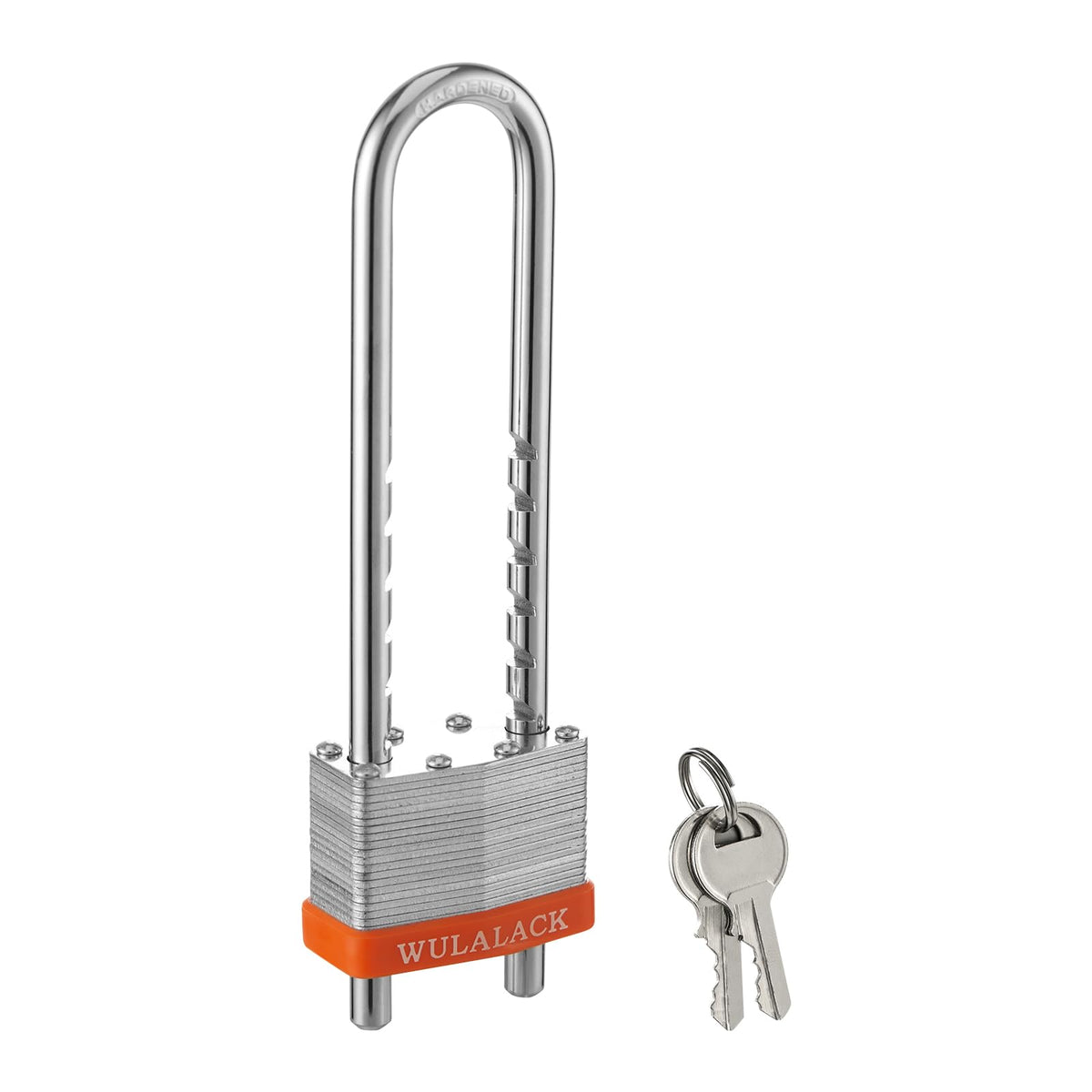 WULALACK padlock with 2in-wide body secures cabinets and storage safely.