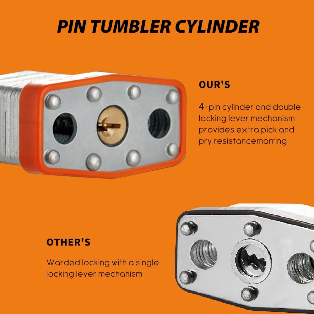 WULALACK 4-pin-cylinder padlock resists picking for reliable protection.
