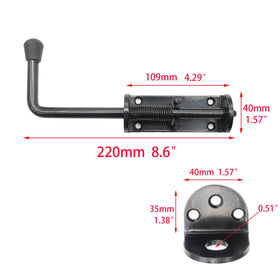 Wulankd sliding barrel bolt on trailer demonstrates easy containment