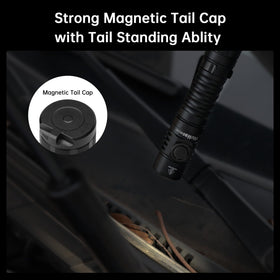 Wurkkos FC11C magnetic tail cap enables hands-free use