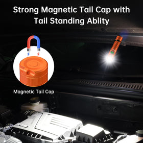 Wurkkos FC11C magnetic tail cap enables hands-free use during repairs.