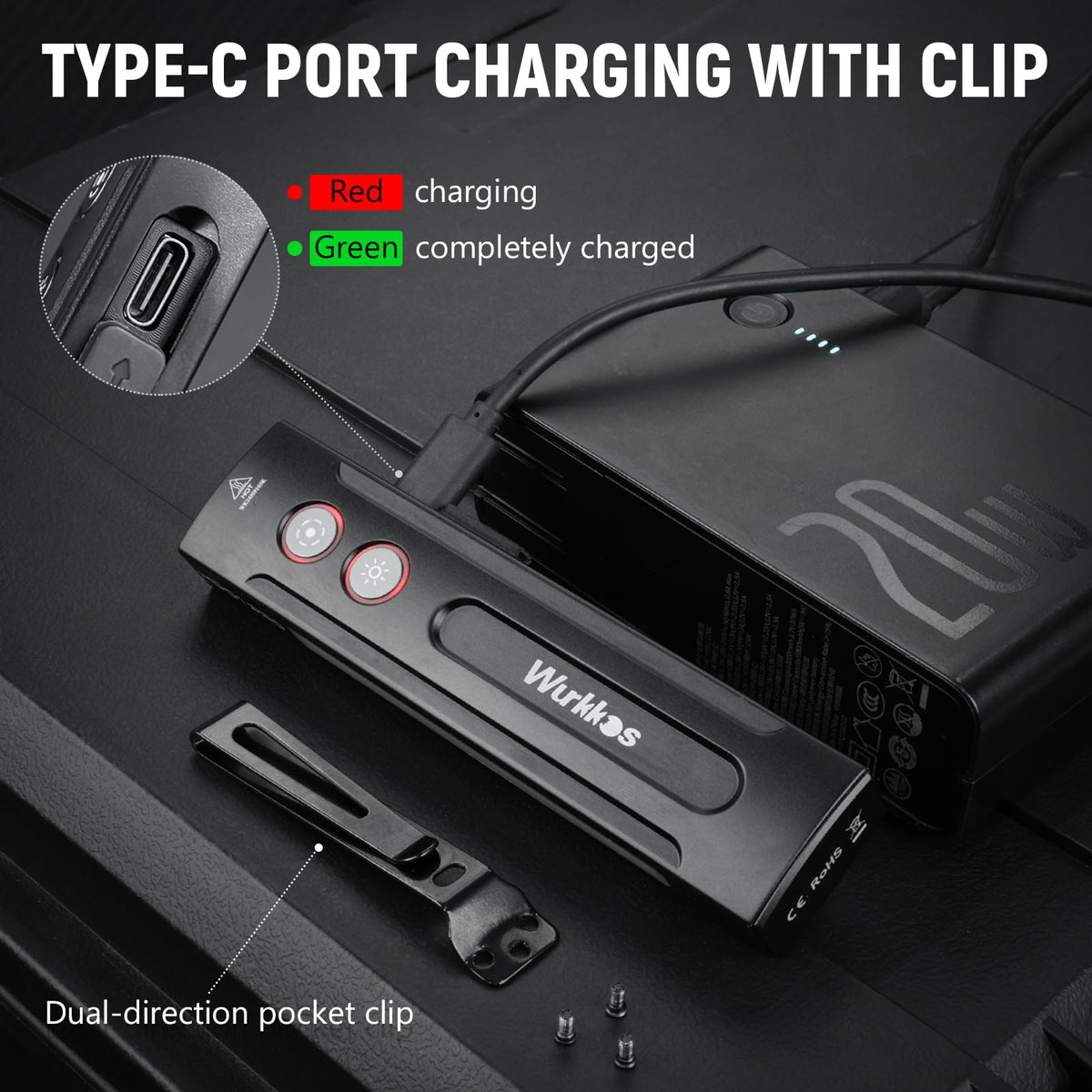 Wurkkos HD01 PRO dual-button UI enables quick and intuitive control