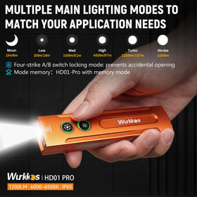 Wurkkos HD01PRO RGB side light for signaling and ambient lighting.