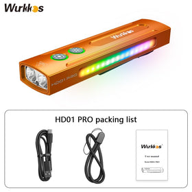 Wurkkos HD01PRO rechargeable with charging indicator for easy topping up.