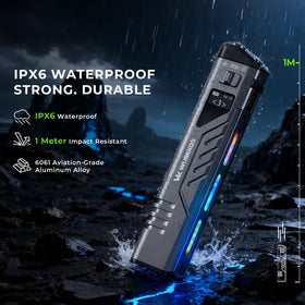 Wurkkos TD11 IPX6 exterior resists rain and splashes.