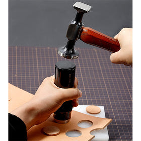 WUTA leather hammer hickory handle detail and grip