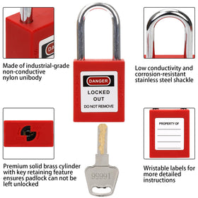 WUWEOT brass-core key offers reliable retention until lock is secured.
