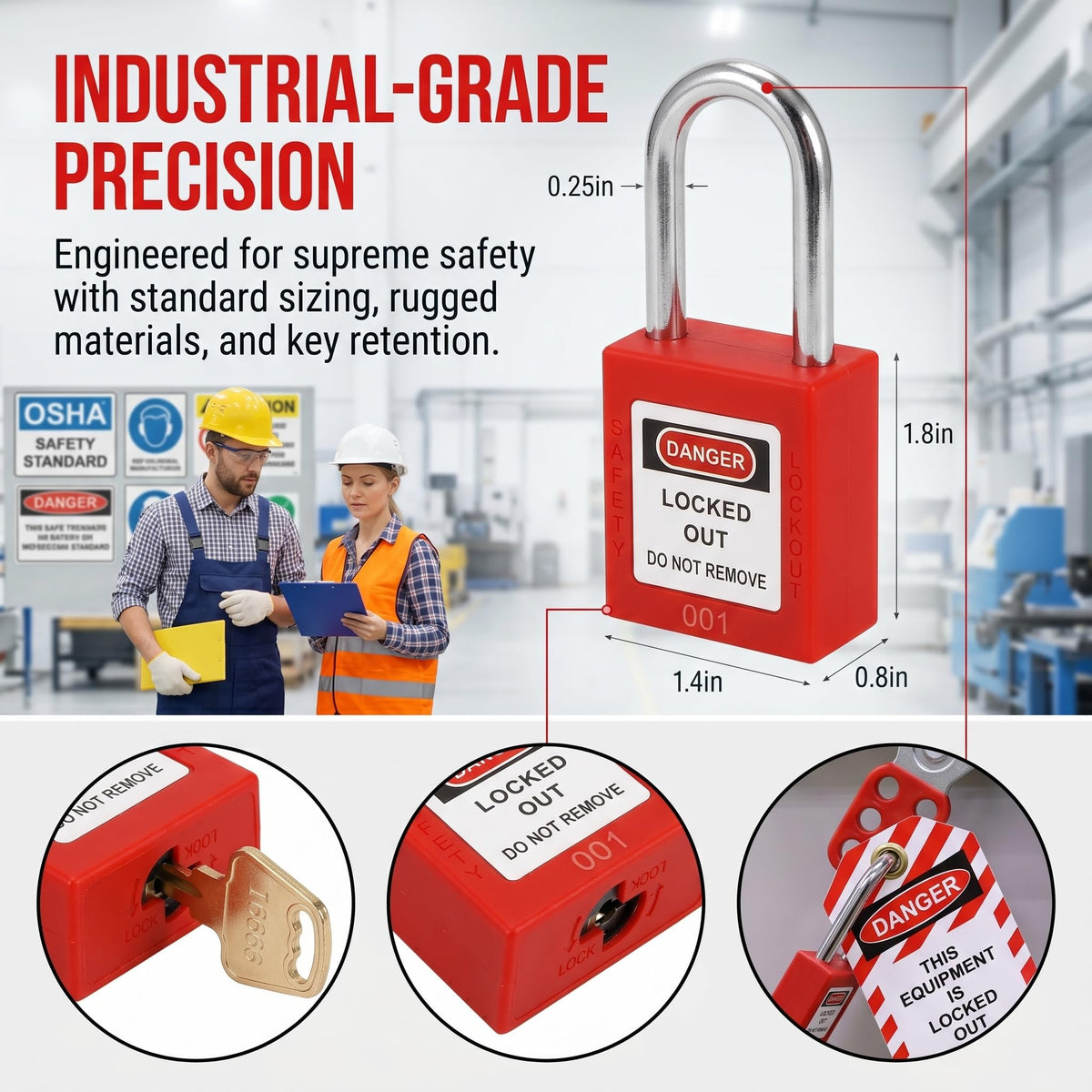 WUWEOT keyed-different lock for flexible LOTO access control.