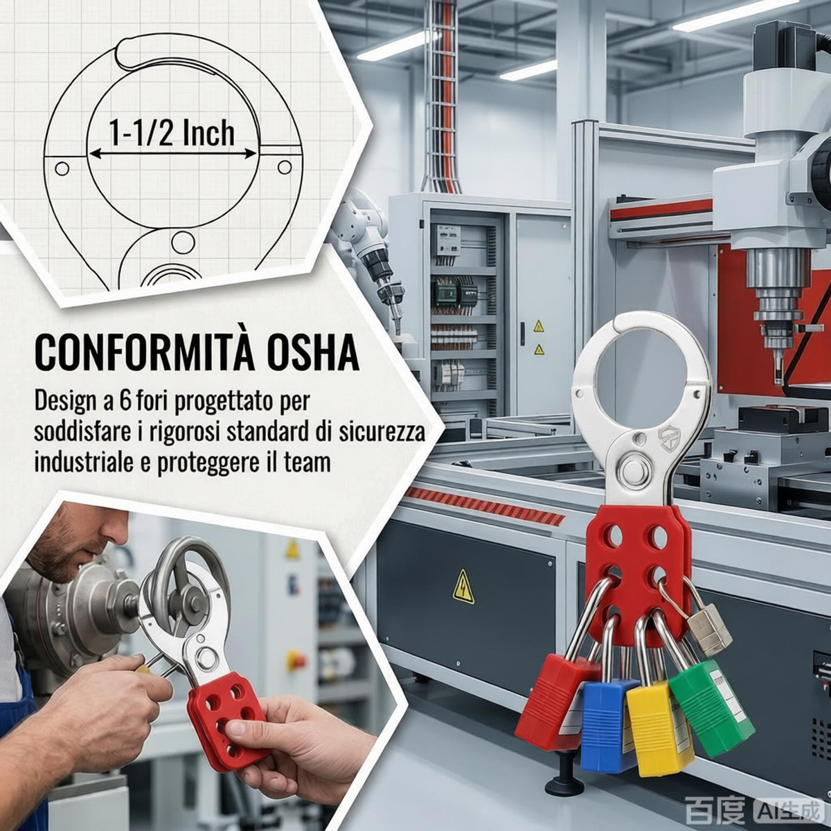 WUWEOT lockout hasp adheres to OSHA-compliant safety standards