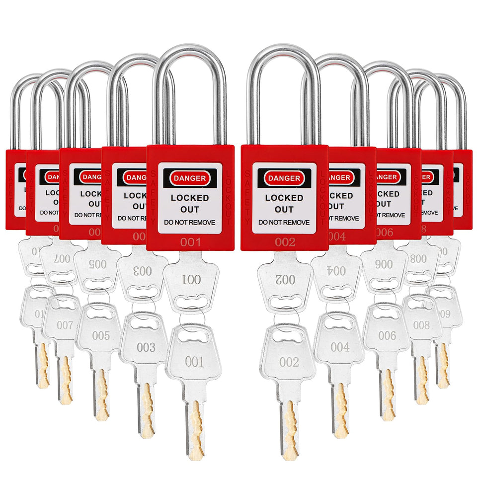 WUWEOT lockout locks 10-pack with durable design for reliable safety procedures.