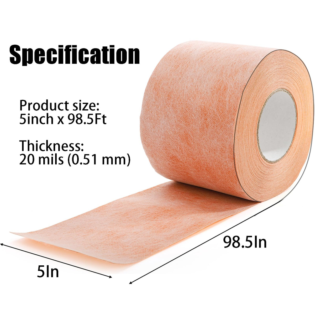 WUWEOT polyethylene fabric underlayment for durable bathroom and shower waterproofing.