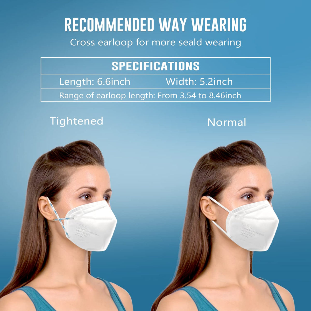 WWDOLL KN95 mask adjustable nose clip for a secure seal.