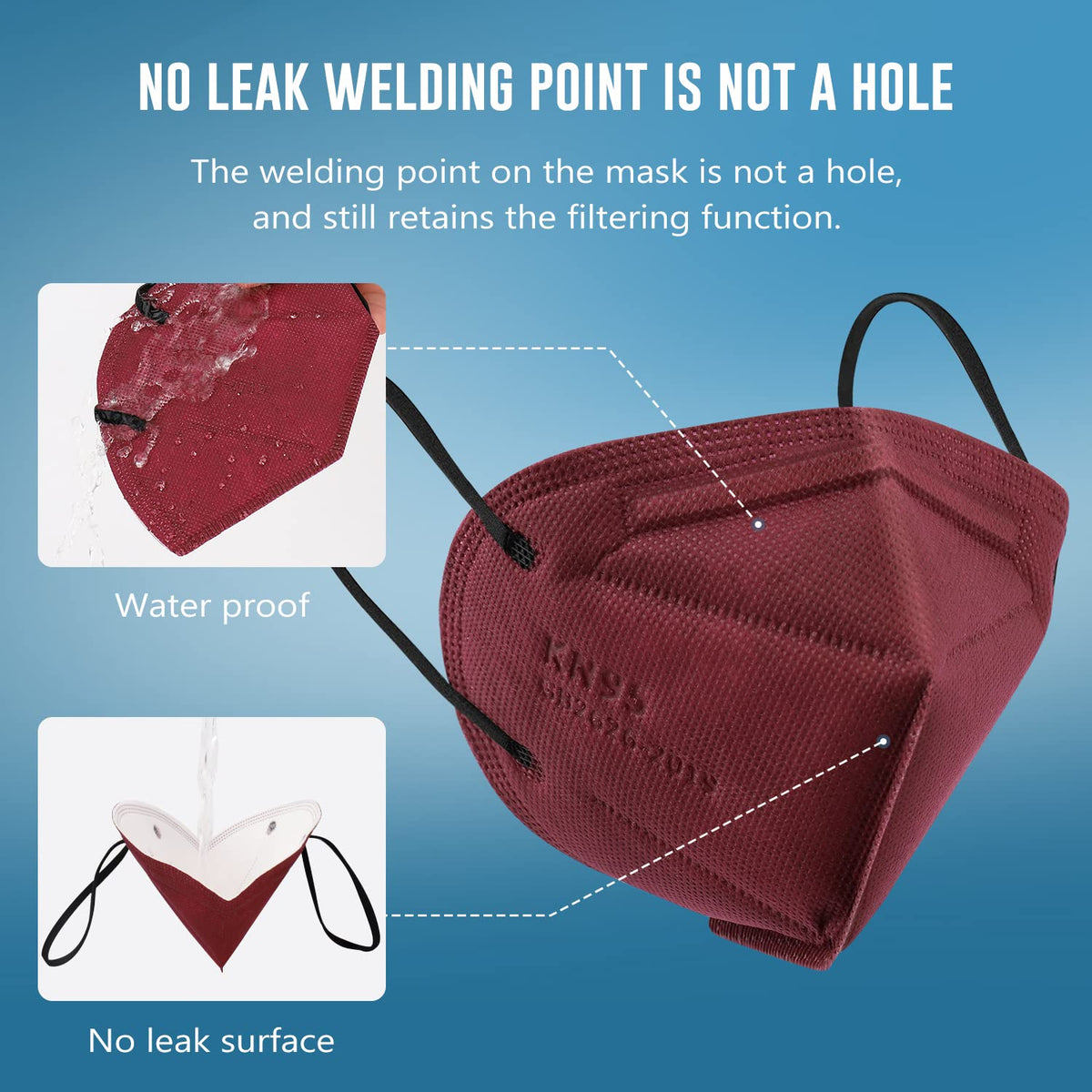 WWDOLL KN95 mask adjustable nose clip demonstrating a comfortable seal.