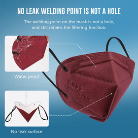 WWDOLL KN95 mask adjustable nose clip demonstrating a comfortable seal.