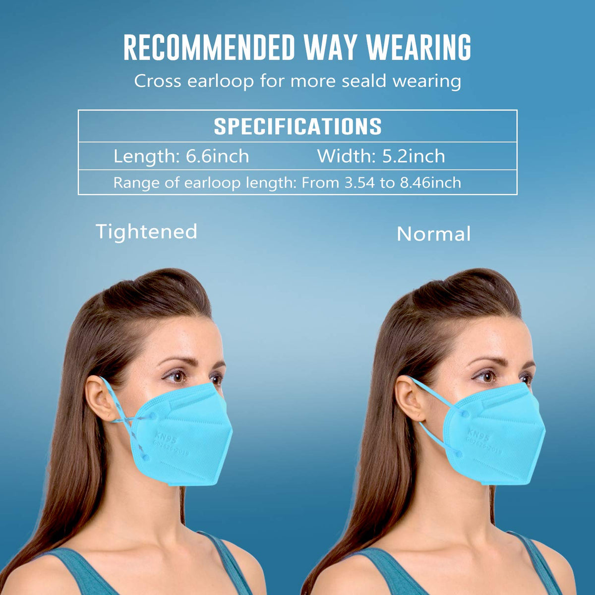 WWDOLL KN95 mask adjustable nose bridge for a secure fit.