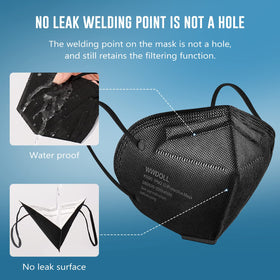 Adjustable nose clip on WWDOLL KN95 mask helps seal and reduce gaps.
