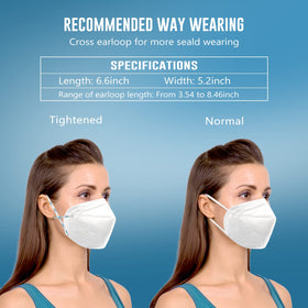 WWDOLL KN95 mask elastic-earloops demonstrate comfortable wear during daily tasks.
