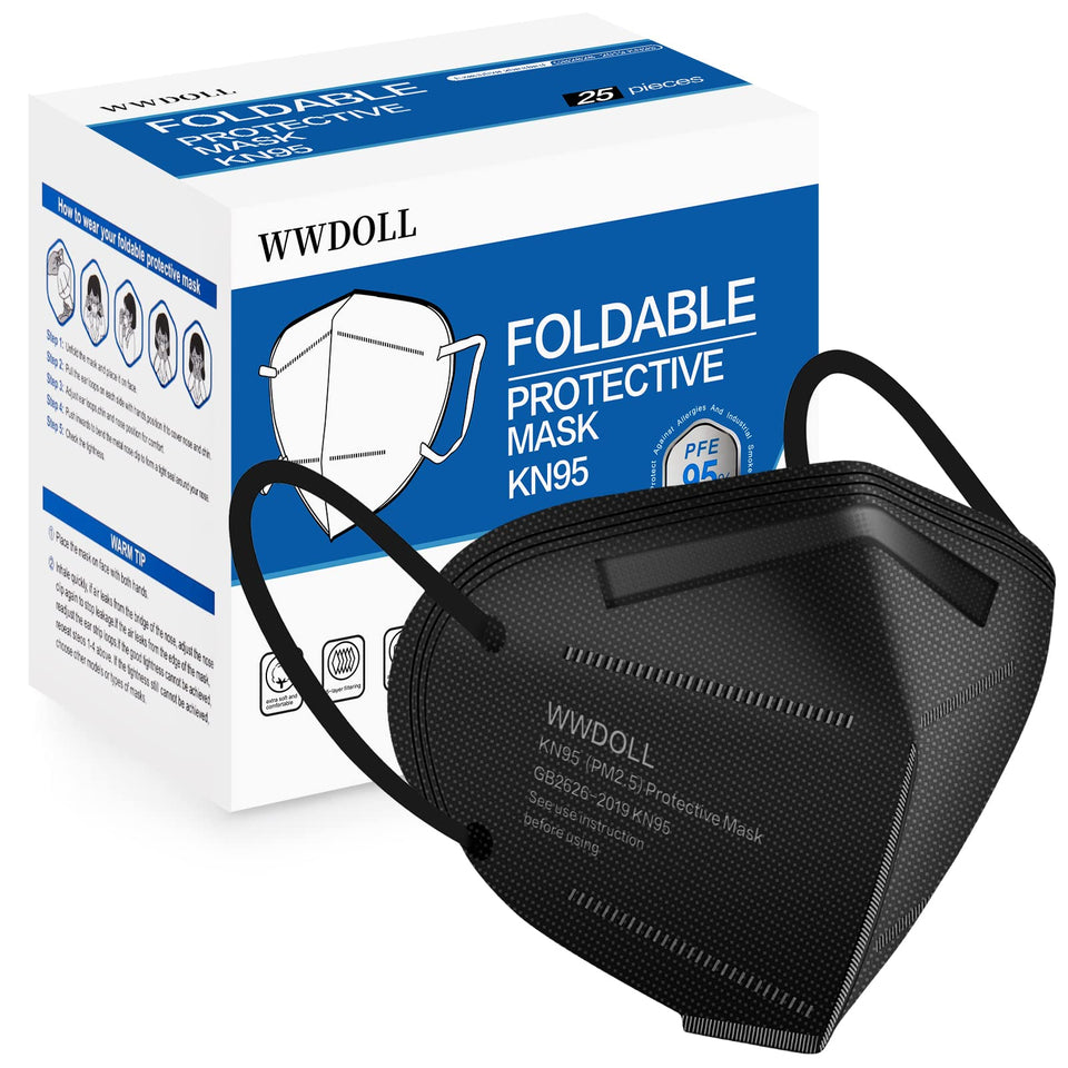 WWDOLL KN95 mask outer layer blocks large particles for everyday protection.