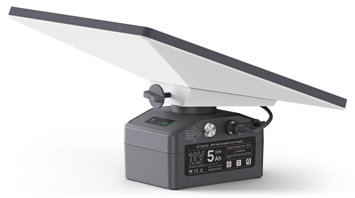 WXPSKY Starlink Mini Battery Pack front view showing compact portable power for outdoor use