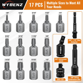 WYBENZ 38inch-drive bolt extractor for quick removal of rounded screws.