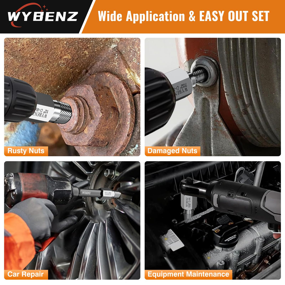 WYBENZ dual-head design enables direct wrench connection without extra adapters.