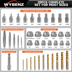 WYBENZ left-hand cobalt HSS drill bits deliver rust resistance and torque.