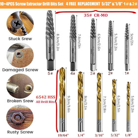 WYBENZ left-hand-drill-bits-closeup: durable cobalt alloy for tough screw extraction.