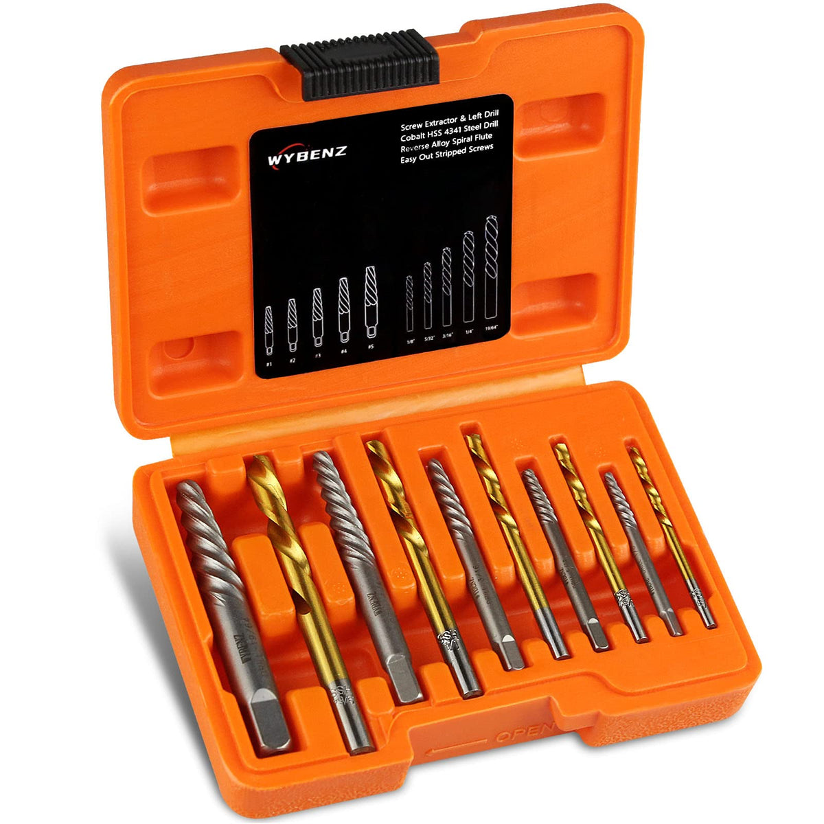 WYBENZ screw-extractor-set-case: organized kit for fast, on-site bolt removal.