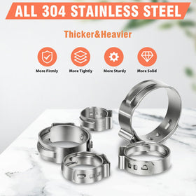WYSIWYKA coil-like design clamps maintain grip through temperature changes.