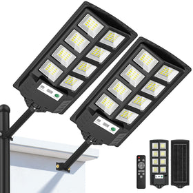 Wywna Solar Lights Outdoor 6000K LED beads illuminate large areas clearly.