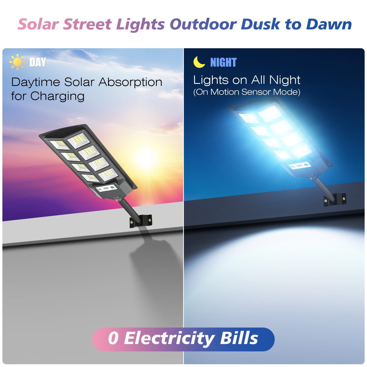Wywna durable outdoor lights feature ABS body and metal bracket.