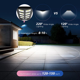 Wywna Solar Lights Outdoor waterproof IP66 design withstands rain and heat.